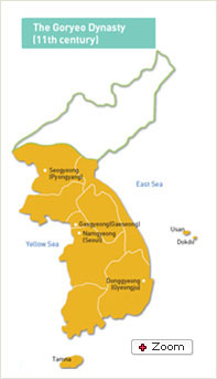 map of Goryeo Dynastry (11th century)