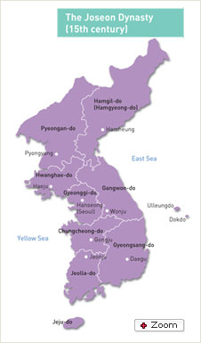 map of Joseon Dynasty (15th century)